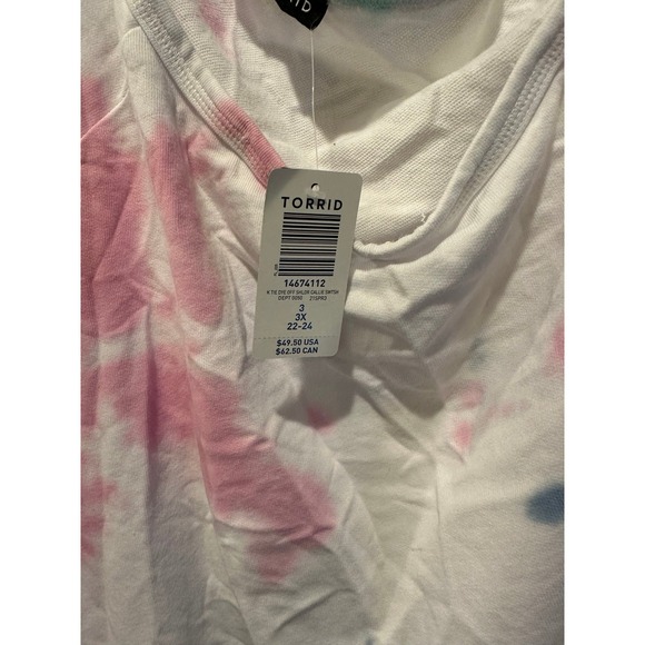 NWT‎ off shoulder tie dye sweatshirt - Picture 6 of 7